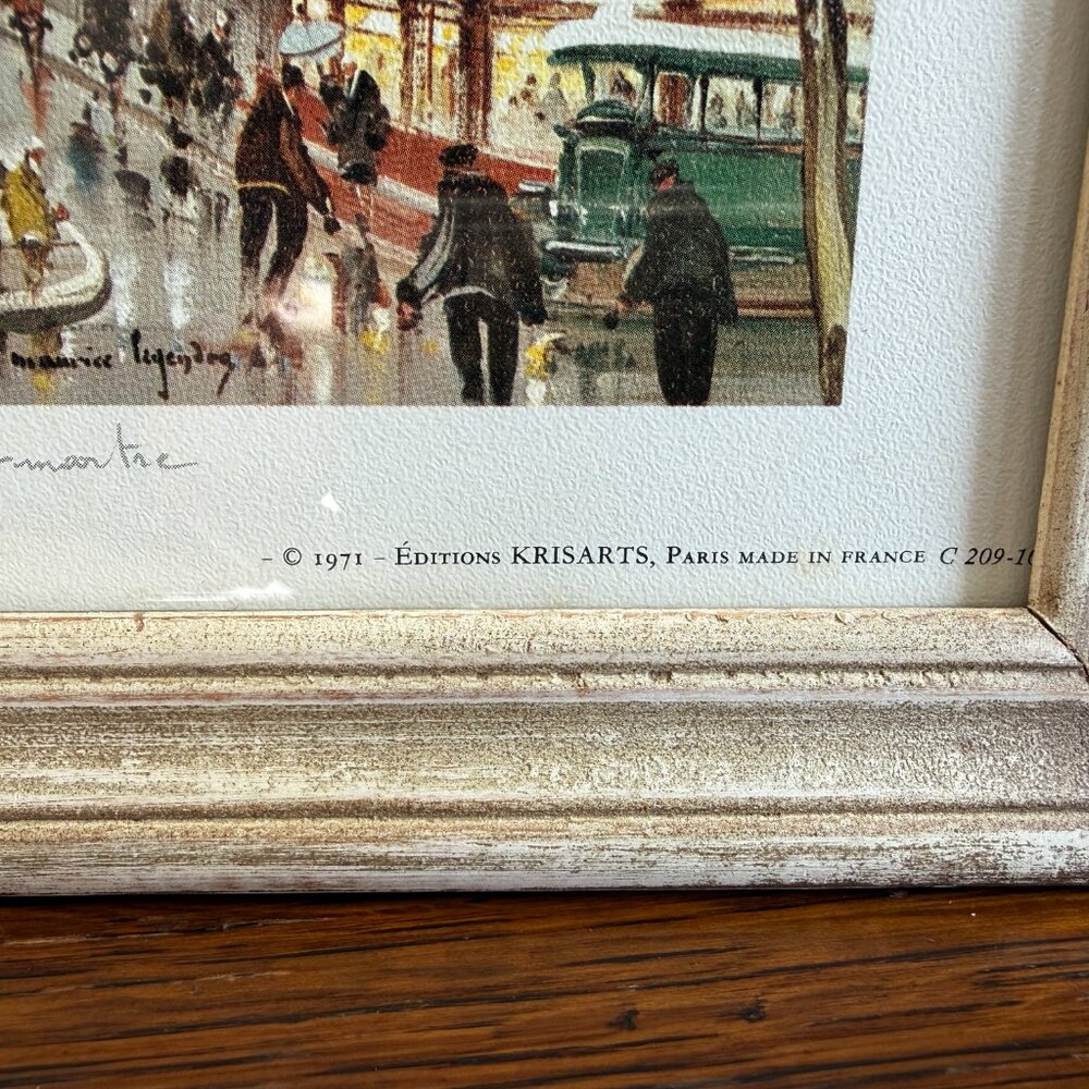 1971 French Signed Print of "Du Tertre in Montmarte" by Maurice Legendre - Picture 5 of 11